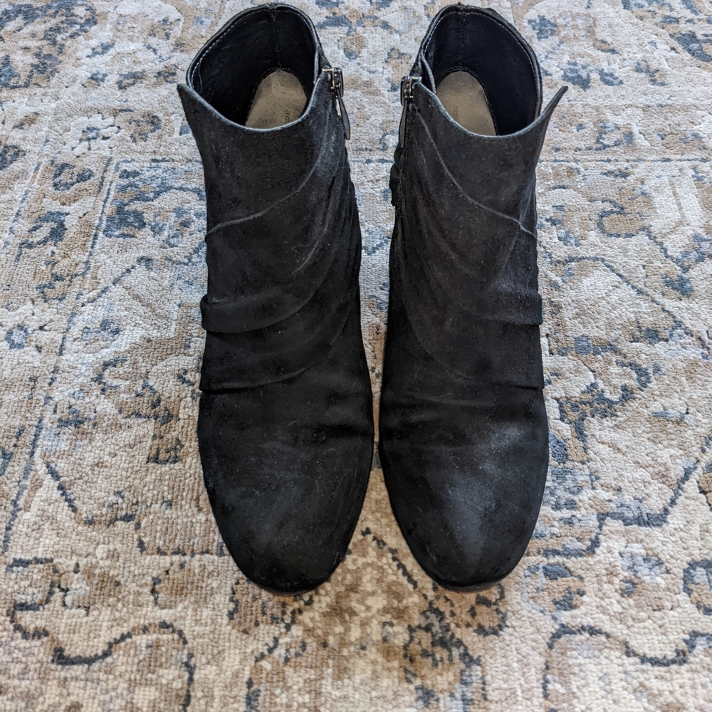 Suede Ruched Booties - Picture 3 of 5